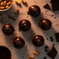 Dark Chocolate Peanut Butter Laddoo with Sea Salt
